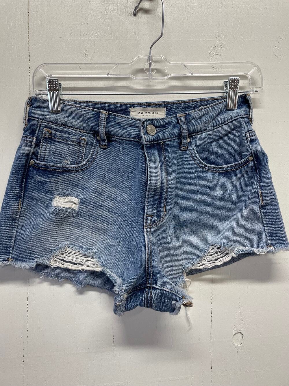 Pacsun Women's High Rise Festival Denim Shorts Jean Cutoffs Size 25